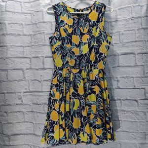 Maison Jules blue lemon citrus Barcelona dress